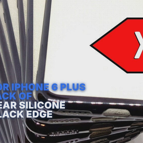Case For iPhone 6 Plus Bulk Pack of 10 X Clear Silicone With Black Edge Case Cover FoneFunShop