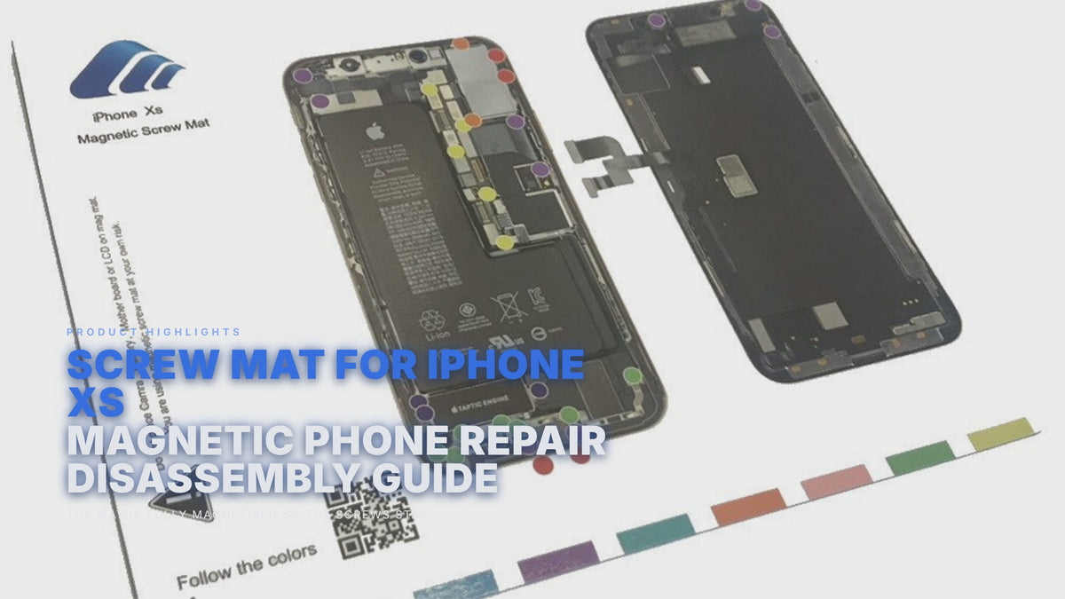Screw Mat For iPhone XS Magnetic Phone Repair Disassembly Guide FoneFunShop