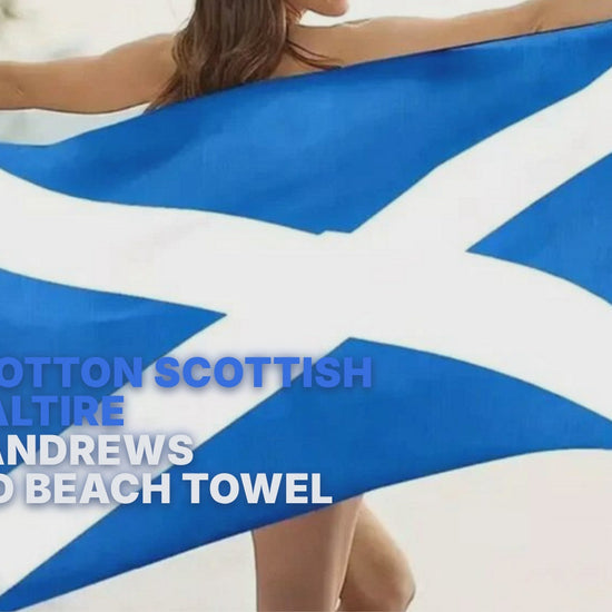 100% Cotton Scottish Flag Saltire Saint Andrews Printed Beach Towel Towel FoneFunShop