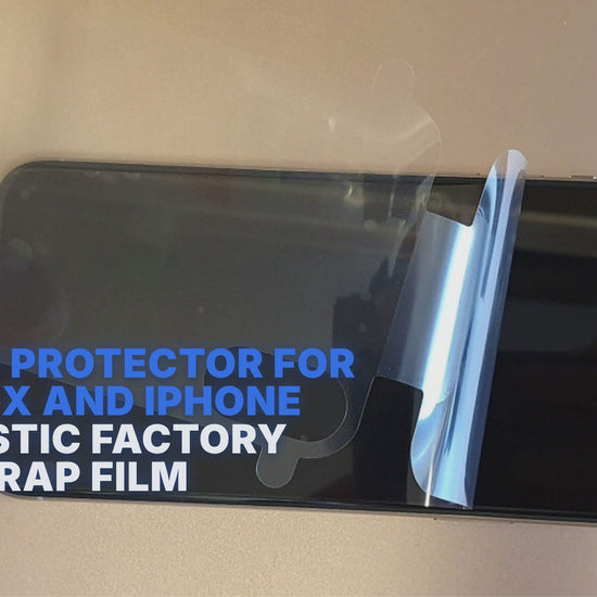 Screen Protector For iPhone X and iPhone XS 1 x Plastic Factory Seal Wrap Film Screen Protector FoneFunShop