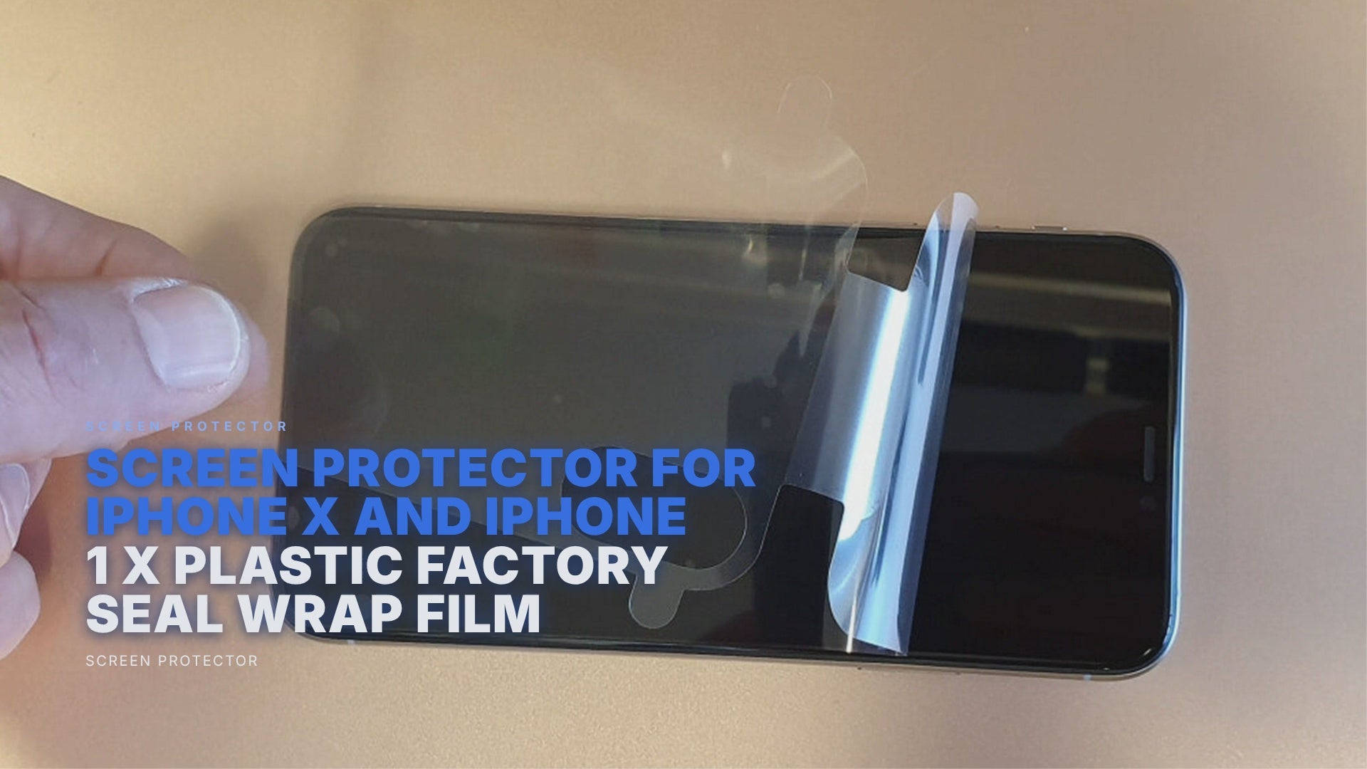 Screen Protector For iPhone X and iPhone XS 1 x Plastic Factory Seal Wrap Film Screen Protector FoneFunShop