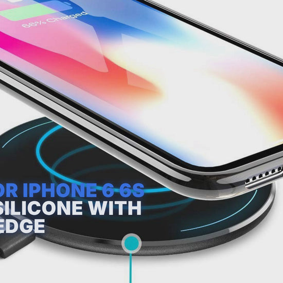 Case For iPhone 6 6s Clear Silicone With Black Edge Case Cover FoneFunShop