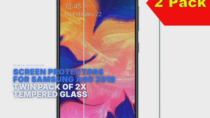Screen Protectors For Samsung A60 2019 Twin Pack of 2x Tempered Glass Screen Protector FoneFunShop