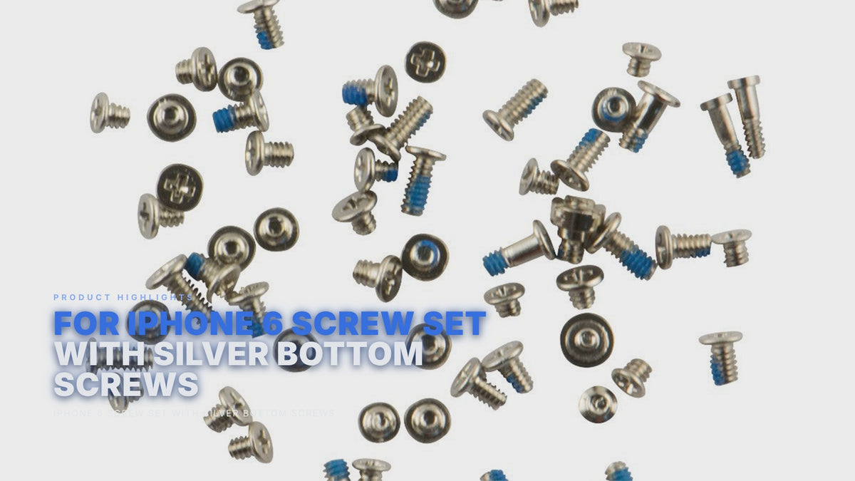 For iPhone 6 Screw Set With Silver Bottom Screws FoneFunShop