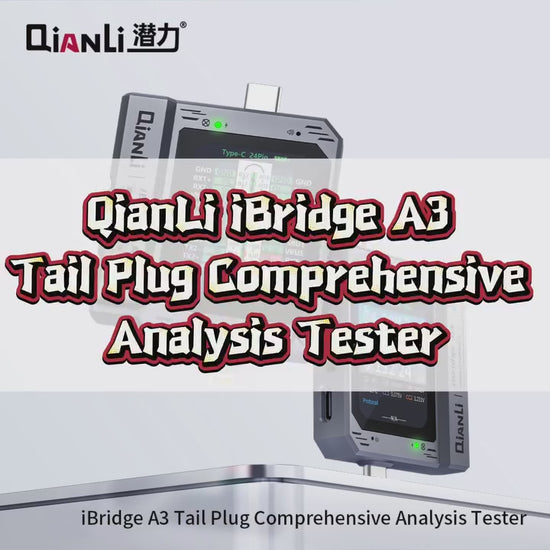 QianLi iBridge A3 Port Tester for Type-C / 8-Pin Interface - Automatic Recognition Analyzer and Diagnostic Tool Phone Repair Tools FoneFunShop