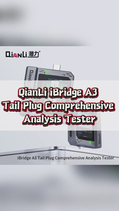 QianLi iBridge A3 Port Tester for Type-C / 8-Pin Interface - Automatic Recognition Analyzer and Diagnostic Tool Phone Repair Tools FoneFunShop