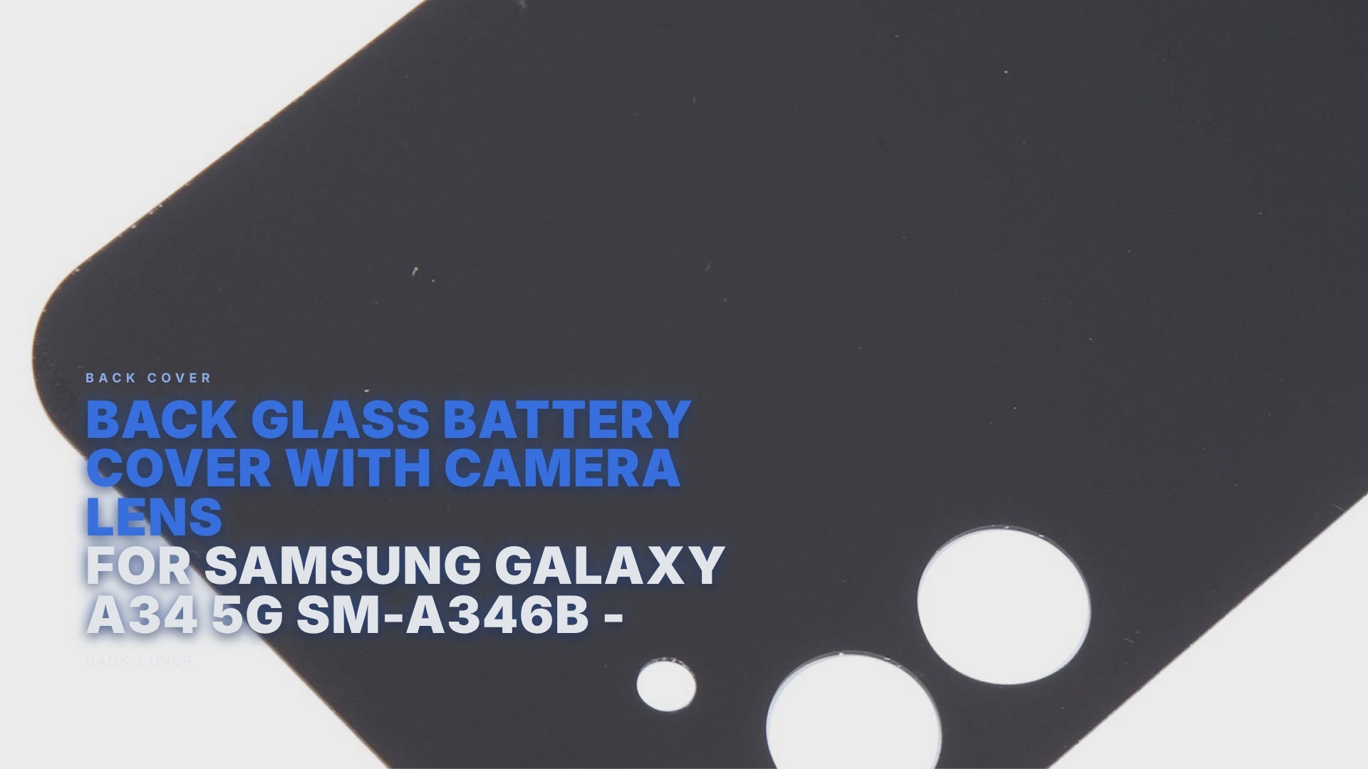 Back Glass Battery Cover with Camera Lens Black for Samsung Galaxy A34 5G SM-A346B - Aftermarket Back Cover FoneFunShop
