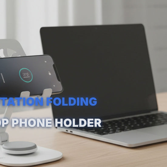 Budi Rotation Folding Metal Desktop Phone Holder White Holder Budi