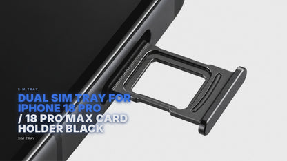 Dual Sim Tray For iPhone 18 Pro / 18 Pro Max Card Holder Black Sim Tray FoneFunShop