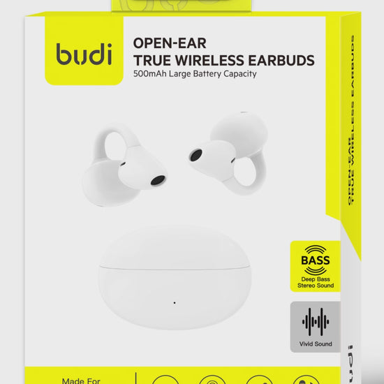 Budi EP36W Open Ear Wireless Earbuds Bluetooth 30H with 500mAh Case Earphones FoneFunShop