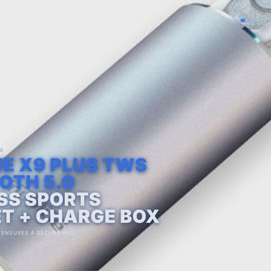 FineBlue X9 Plus Tws Bluetooth 5.0 Earphone Wireless Sports Headset + Charge Box Silver FoneFunShop