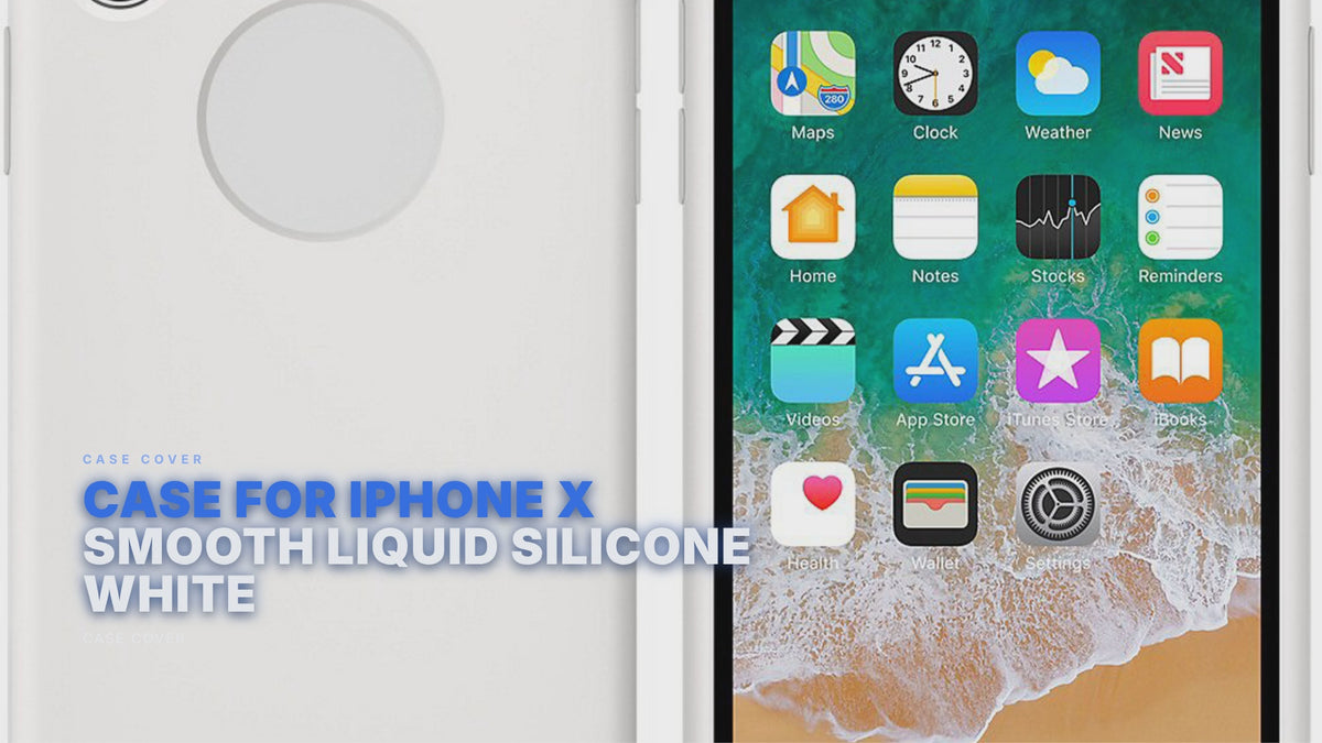 Case For iPhone X Smooth Liquid Silicone White Case Cover FoneFunShop