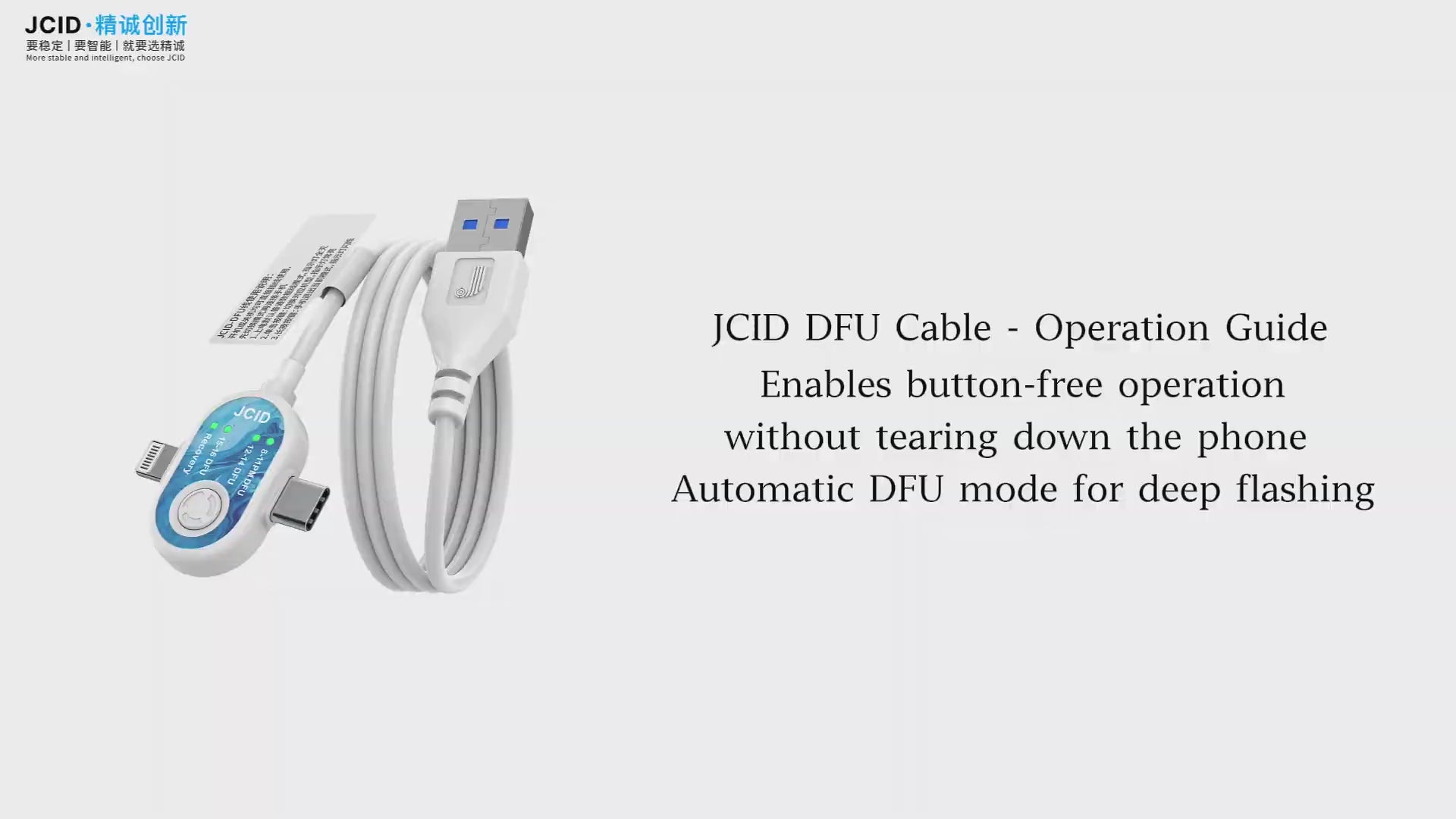 JCID DFU Cable - Auto DFU Recovery Cable for iPhone, iPad and Mac Repair Tool FoneFunShop