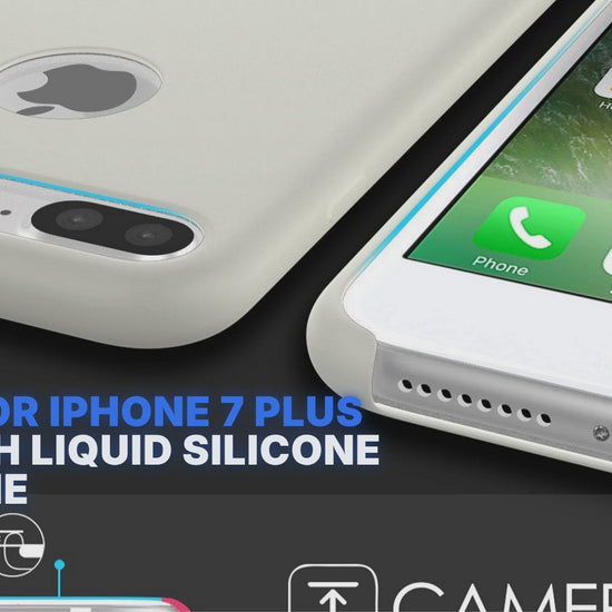 Case For iPhone 7 Plus Smooth Liquid Silicone in Stone Case Cover FoneFunShop