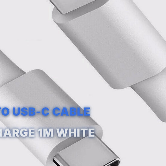 USB-C to USB-C Cable 2.4A Fast Charge 1M White Cable FoneFunShop