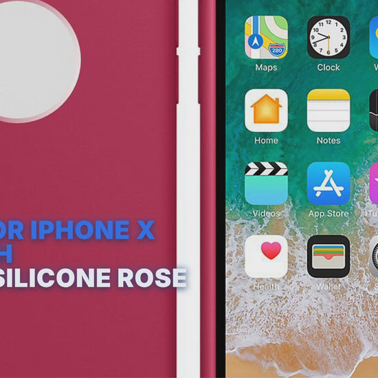 Case For iPhone X Smooth Liquid Silicone Rose Red Case Cover FoneFunShop