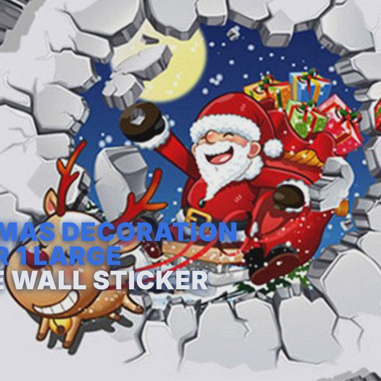 Christmas Decoration Sticker 1 Large Festive Wall Sticker 3D Christmas FoneFunShop