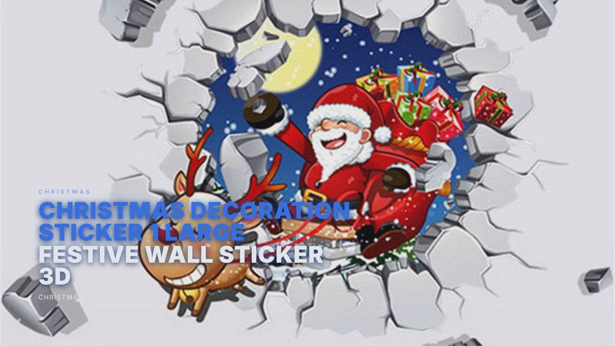 Christmas Decoration Sticker 1 Large Festive Wall Sticker 3D Christmas FoneFunShop