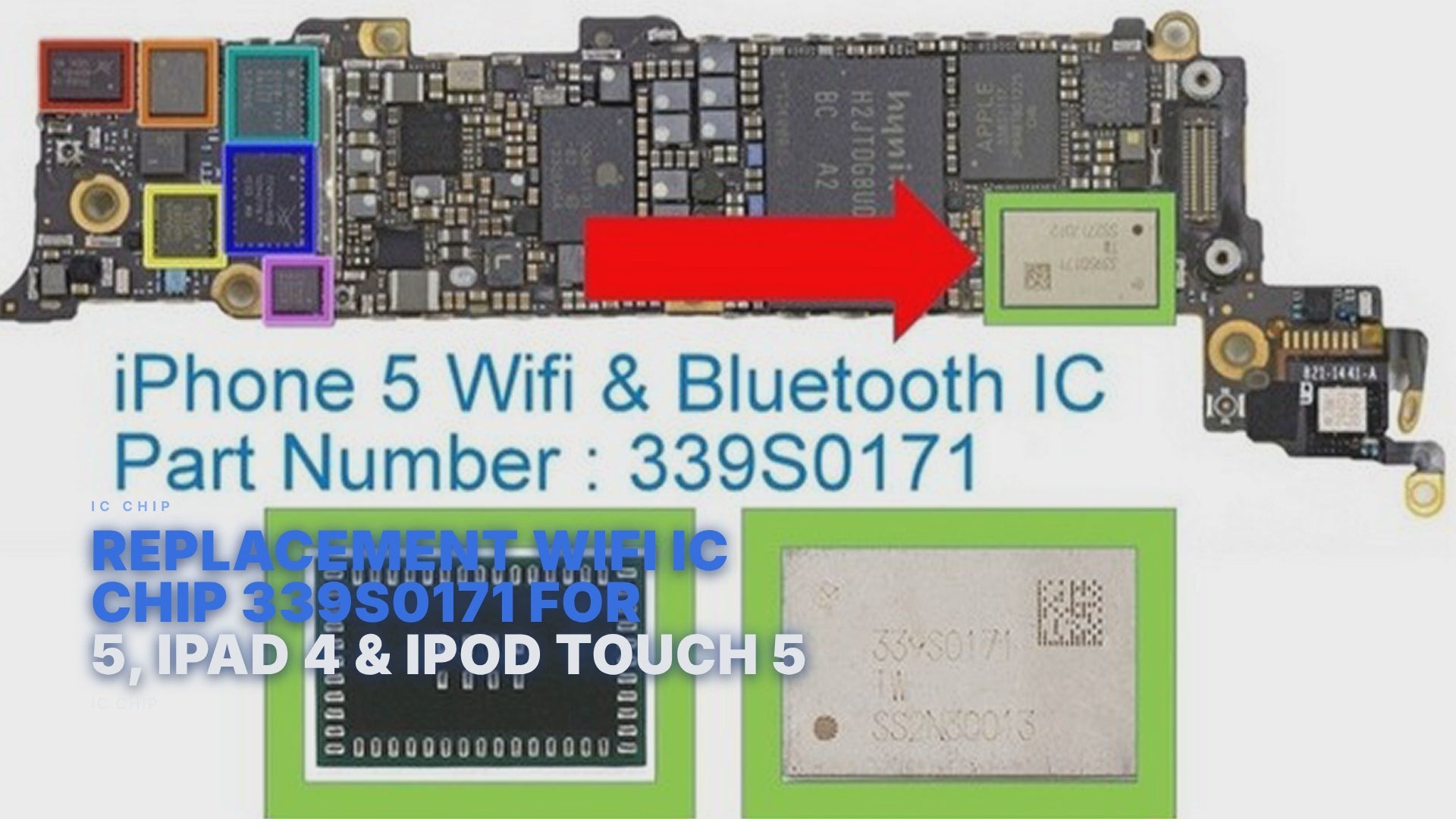 Replacement WiFi IC Chip 339S0171 For Apple iPhone 5, iPad 4 & iPod Touch 5 ic Chip FoneFunShop