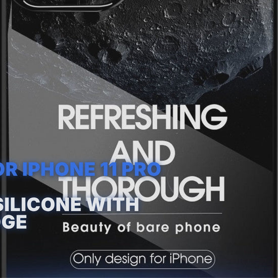Case For iPhone 11 Pro Max Clear Silicone With Blue Edge Case Cover FoneFunShop
