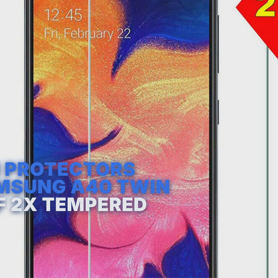 Screen Protectors For Samsung A40 Twin Pack of 2x Tempered Glass Screen Protector FoneFunShop