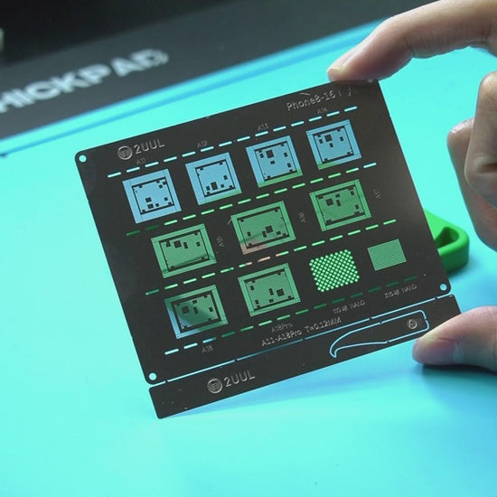 2UUL BG01 Reballing Stencil Set for iP 8 to 16 Pro Max Full 4 Piece A B C D Set Stencil FoneFunShop