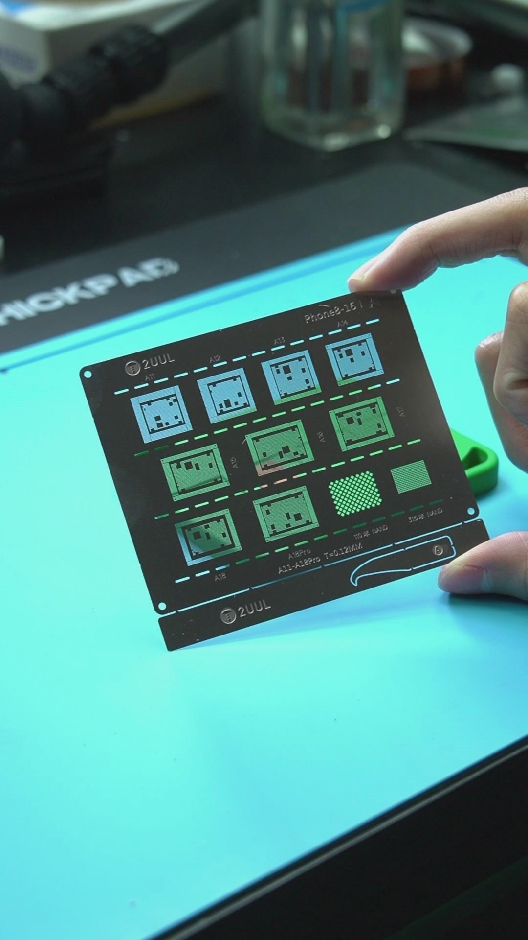 2UUL BG01 Reballing Stencil Set for iP 8 to 16 Pro Max Full 4 Piece A B C D Set Stencil FoneFunShop
