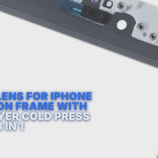 Glass Lens For iPhone 6 Plus on Frame with OCA Layer Cold Press White 3 in 1 Lens FoneFunShop