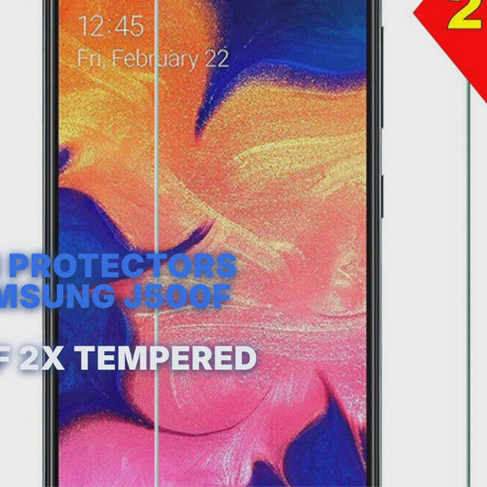 Screen Protectors For Samsung J500F Twin Pack of 2x Tempered Glass Screen Protector FoneFunShop