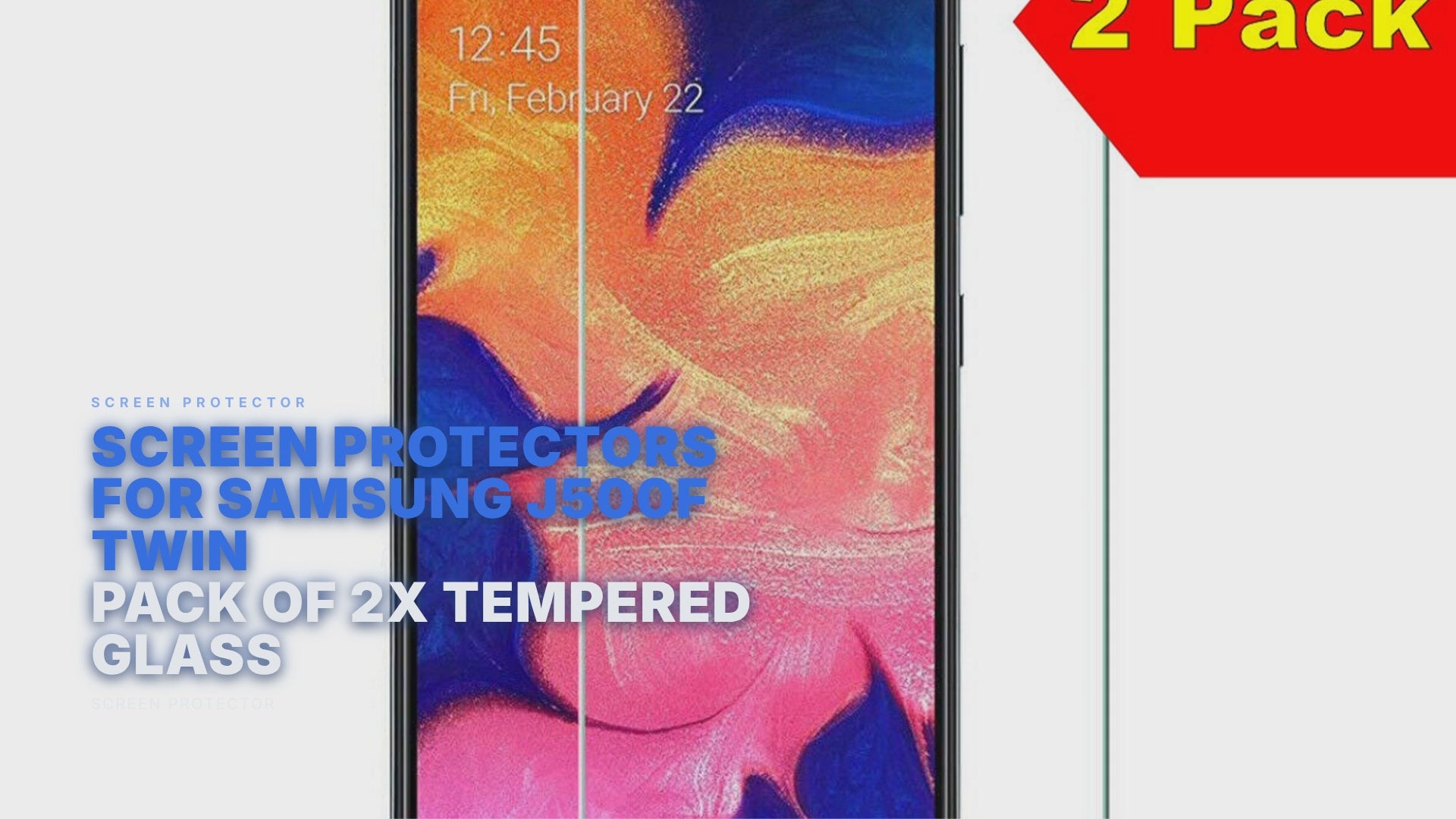 Screen Protectors For Samsung J500F Twin Pack of 2x Tempered Glass Screen Protector FoneFunShop