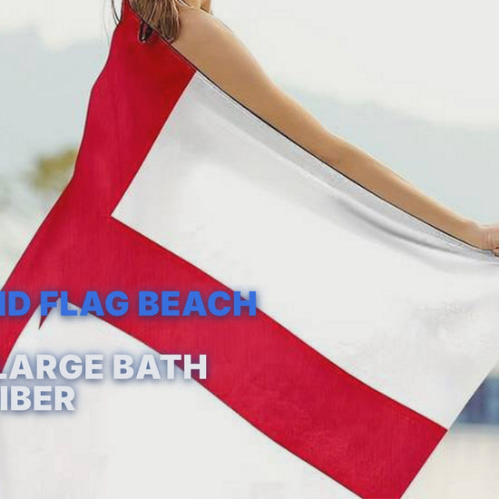 England Flag Beach Towel Extra Large Bath Microfiber Towel FoneFunShop