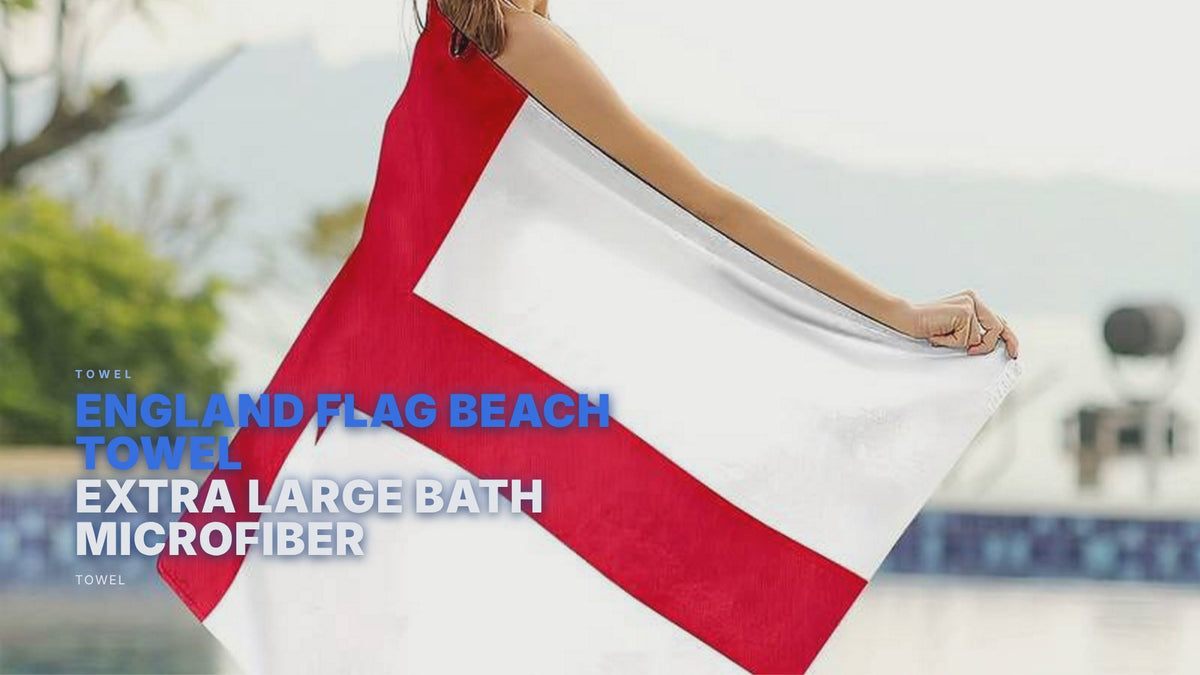 England Flag Beach Towel Extra Large Bath Microfiber Towel FoneFunShop