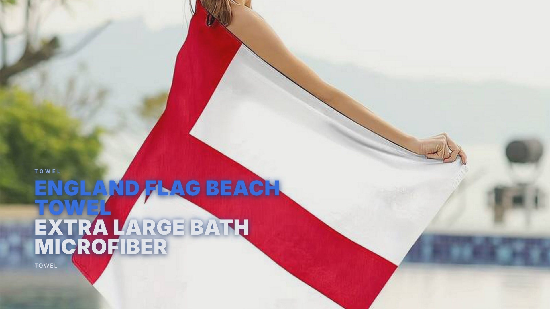 England Flag Beach Towel Extra Large Bath Microfiber Towel FoneFunShop