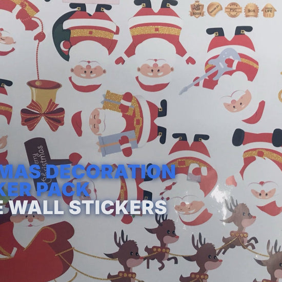 Christmas Decoration 17 Sticker Pack Festive Wall Stickers 3D Christmas FoneFunShop