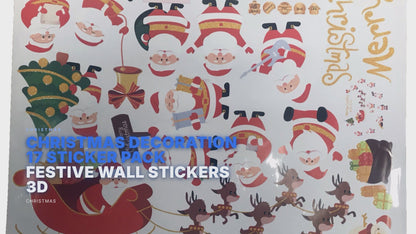 Christmas Decoration 17 Sticker Pack Festive Wall Stickers 3D Christmas FoneFunShop