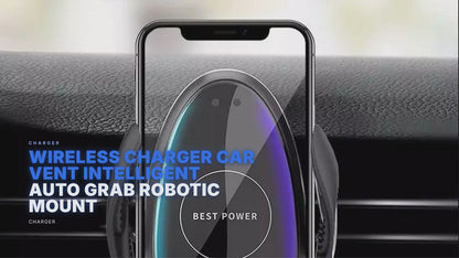 Wireless Charger Car Vent Intelligent Auto Grab Robotic Mount Charger FoneFunShop