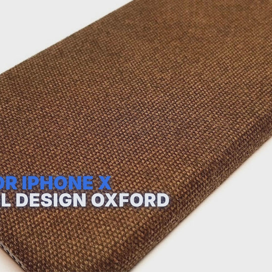 Case For iPhone X Flannel Design OxFord Brown Case Cover FoneFunShop