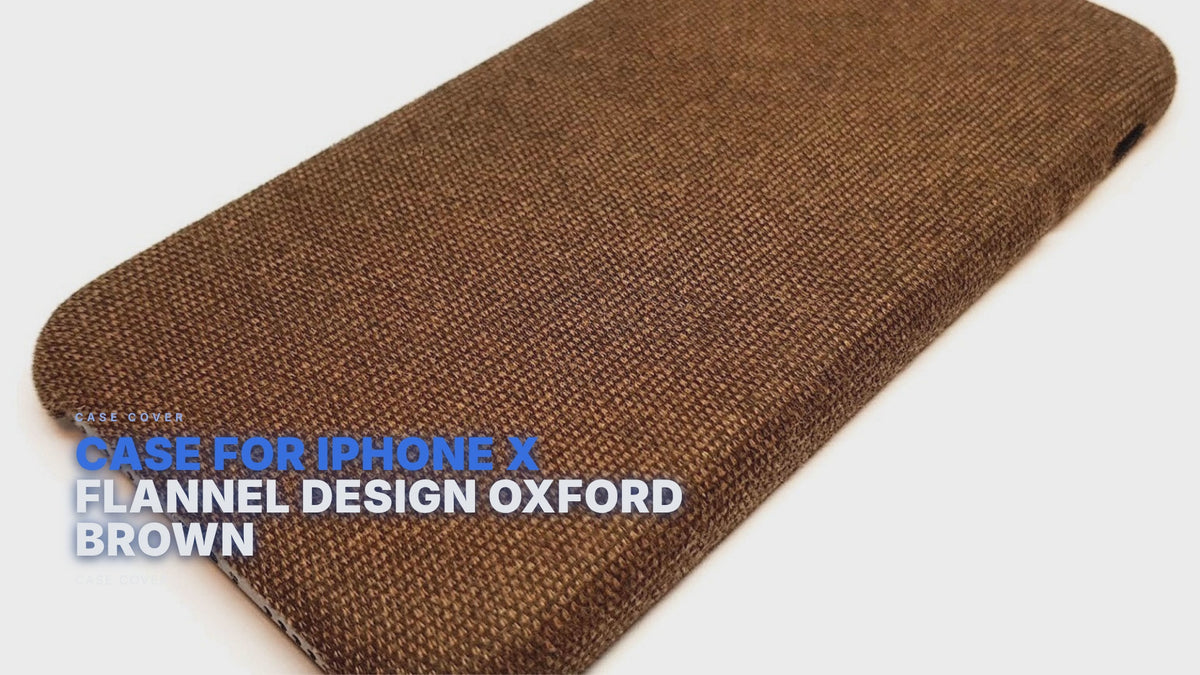 Case For iPhone X Flannel Design OxFord Brown Case Cover FoneFunShop