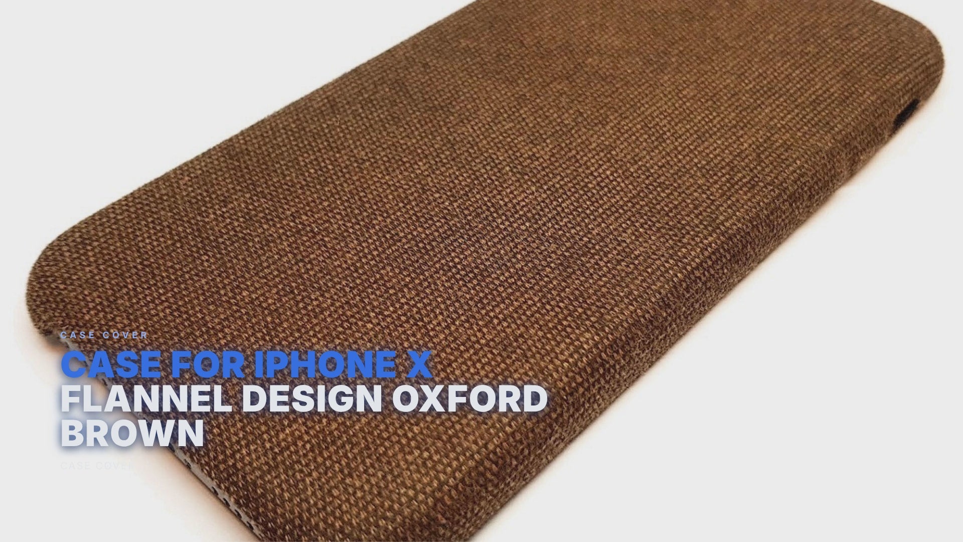 Case For iPhone X Flannel Design OxFord Brown Case Cover FoneFunShop