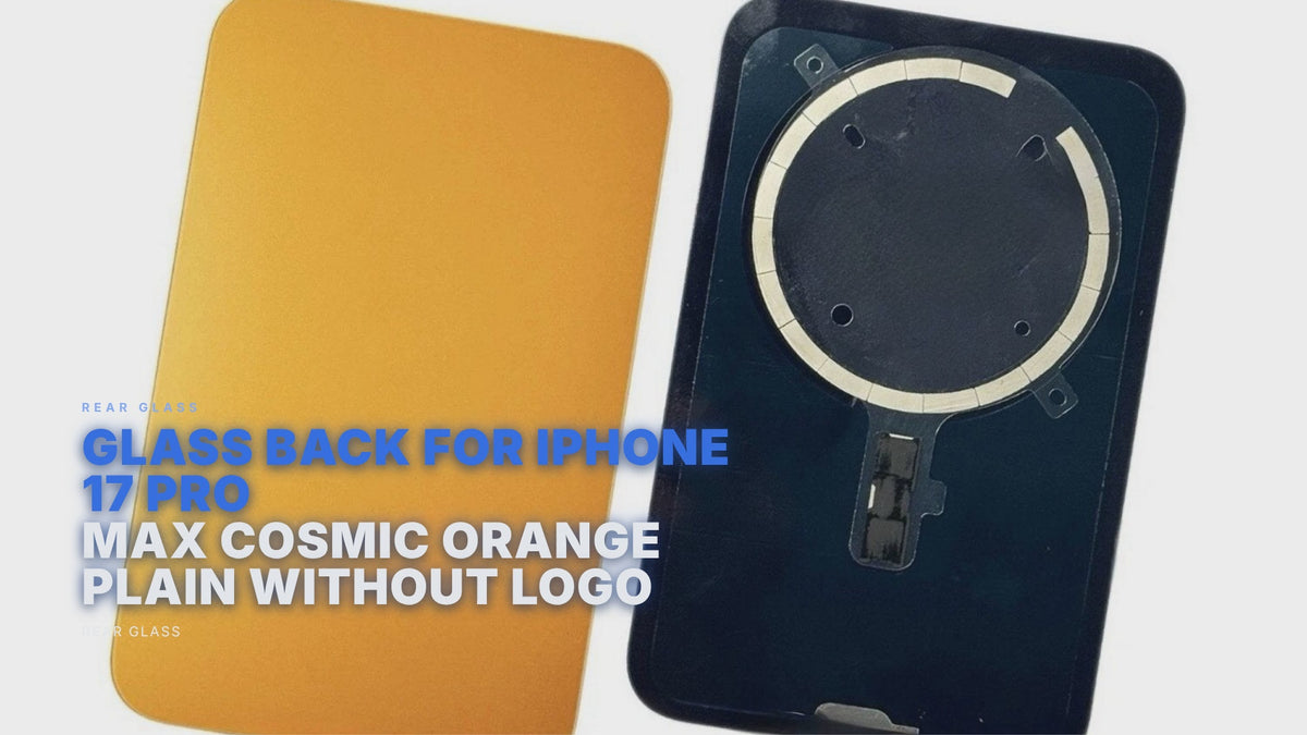 Glass Back For iPhone 17 Pro Max Cosmic Orange Plain Without Logo Rear Glass FoneFunShop