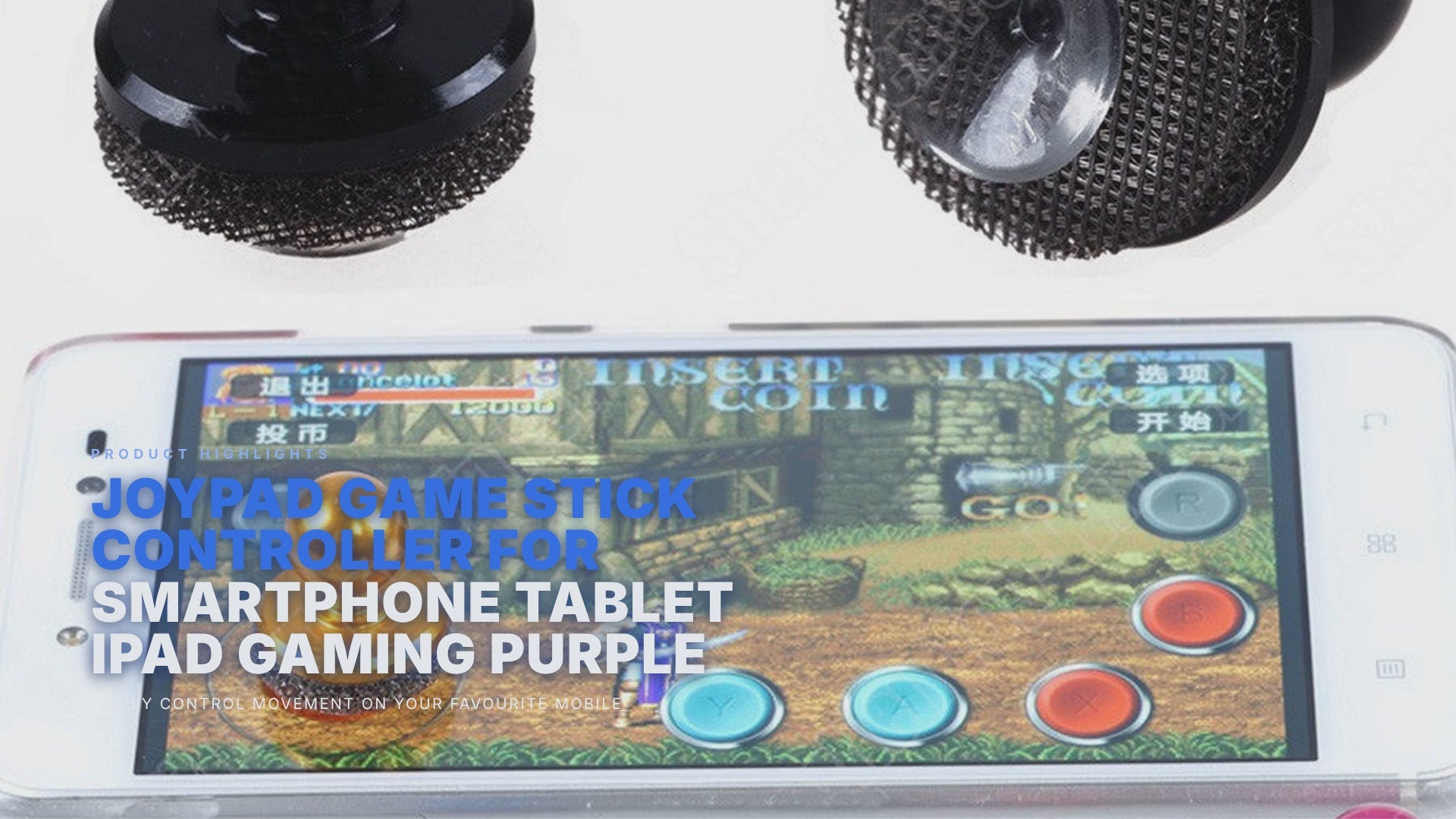 Joypad Game Stick Controller For Smartphone Tablet iPad Gaming Purple FoneFunShop