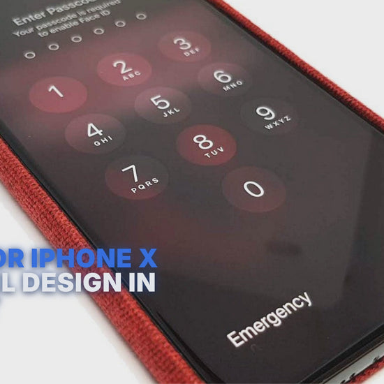 Case For iPhone X Flannel Design in Claret Case Cover FoneFunShop