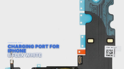 Charging Port For iPhone 8 Flex White Charging Port FoneFunShop