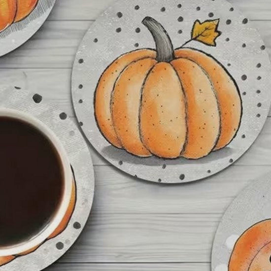Halloween Hello Autumn 6pc Wooden Coaster Set for Mugs Tumblers Fall Home Decor Halloween Decoration FoneFunShop