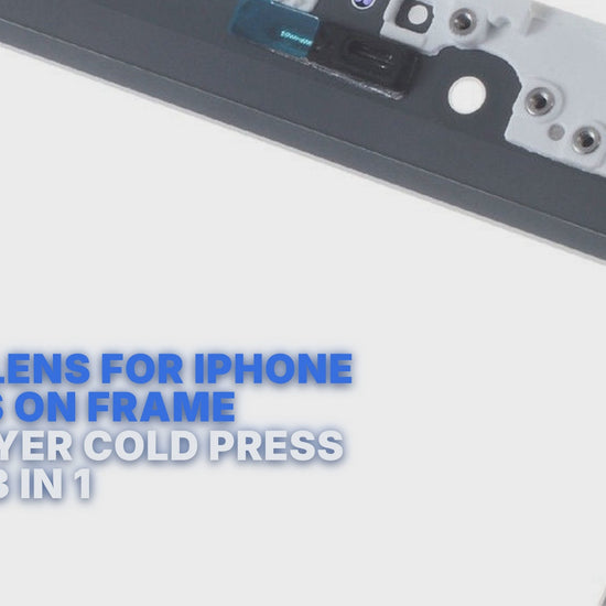 Glass Lens For iPhone 6s Plus on Frame with OCA Layer Cold Press White 3 in 1 Lens FoneFunShop