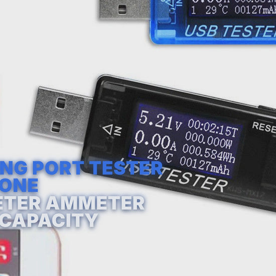 Charging Port Tester For iPhone Voltmeter Ammeter Power Capacity Smartphone Charging Port FoneFunShop
