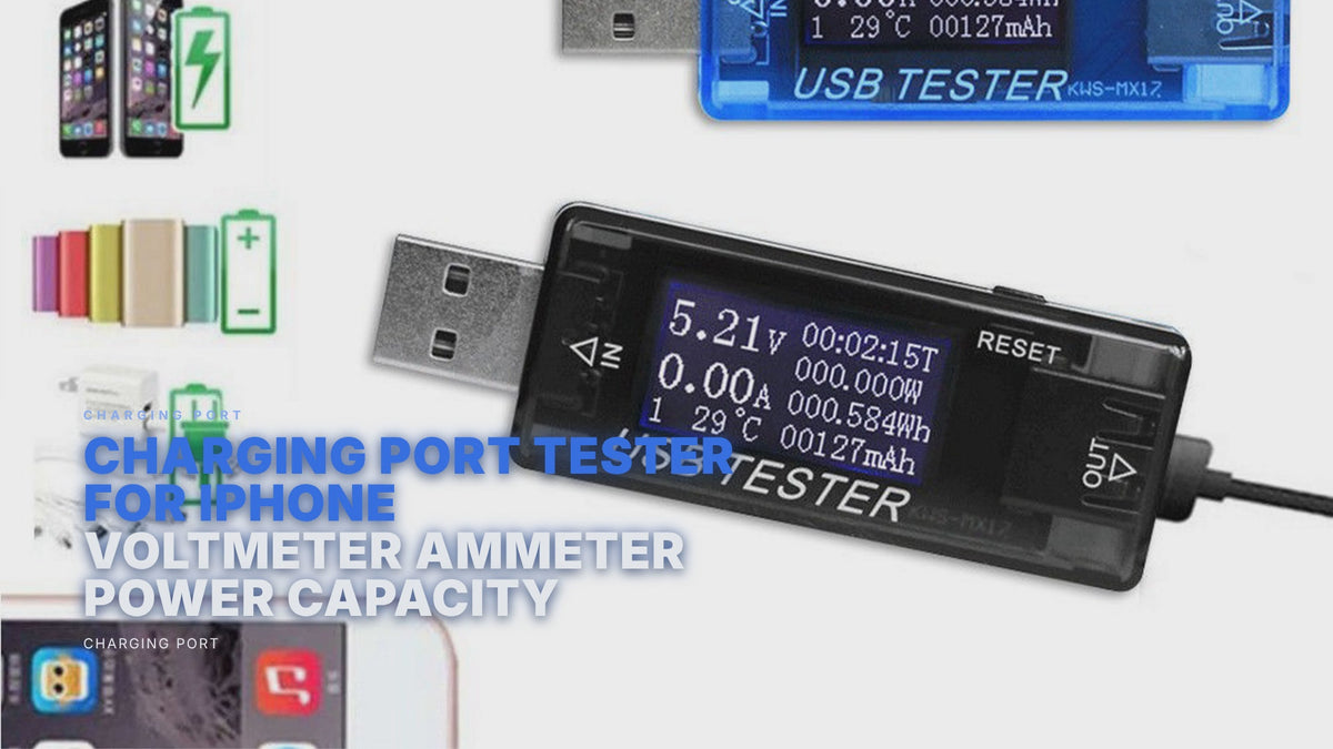 Charging Port Tester For iPhone Voltmeter Ammeter Power Capacity Smartphone Charging Port FoneFunShop
