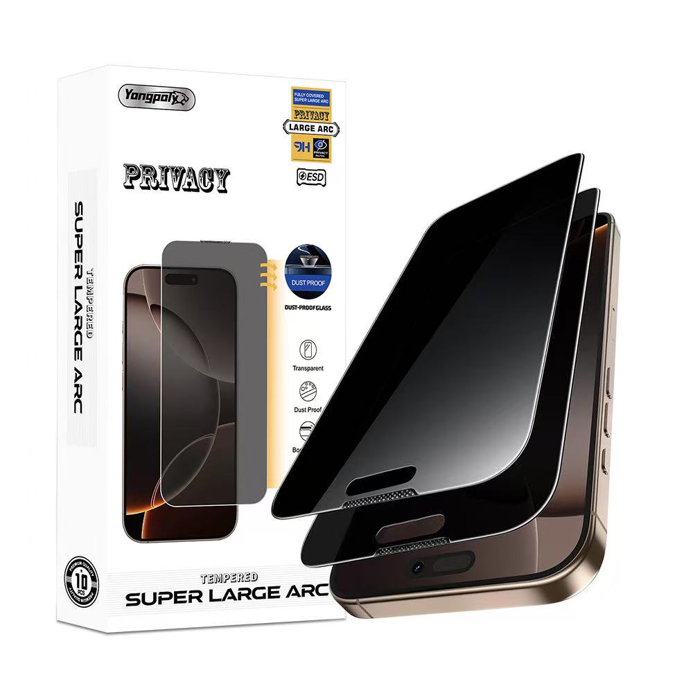 Pack of 3 9D Privacy Glass Screen Protector For iPhone 16e Screen Protector FoneFunShop