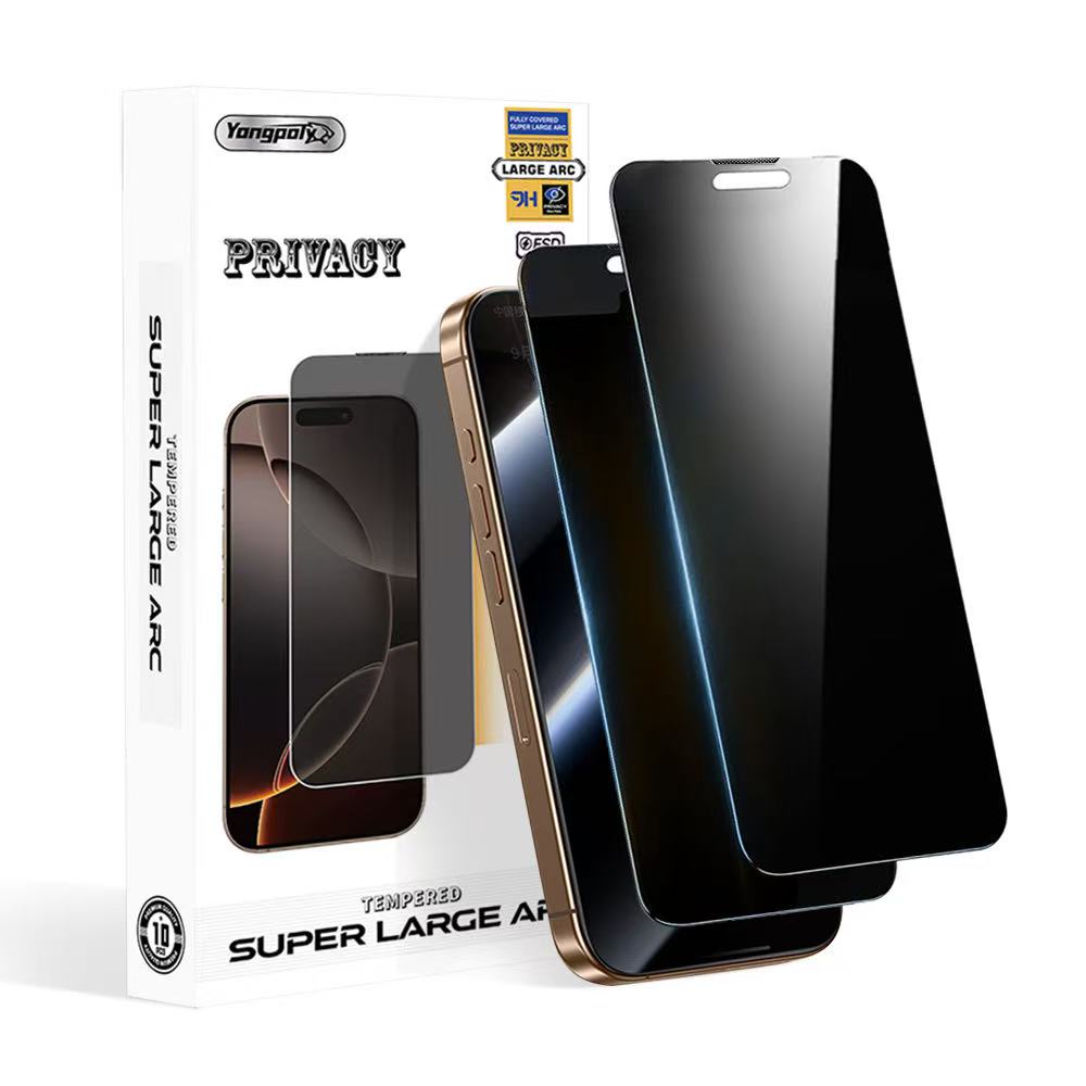 Pack of 3 9D Privacy Glass Screen Protector For iPhone 16 Plus Screen Protector FoneFunShop