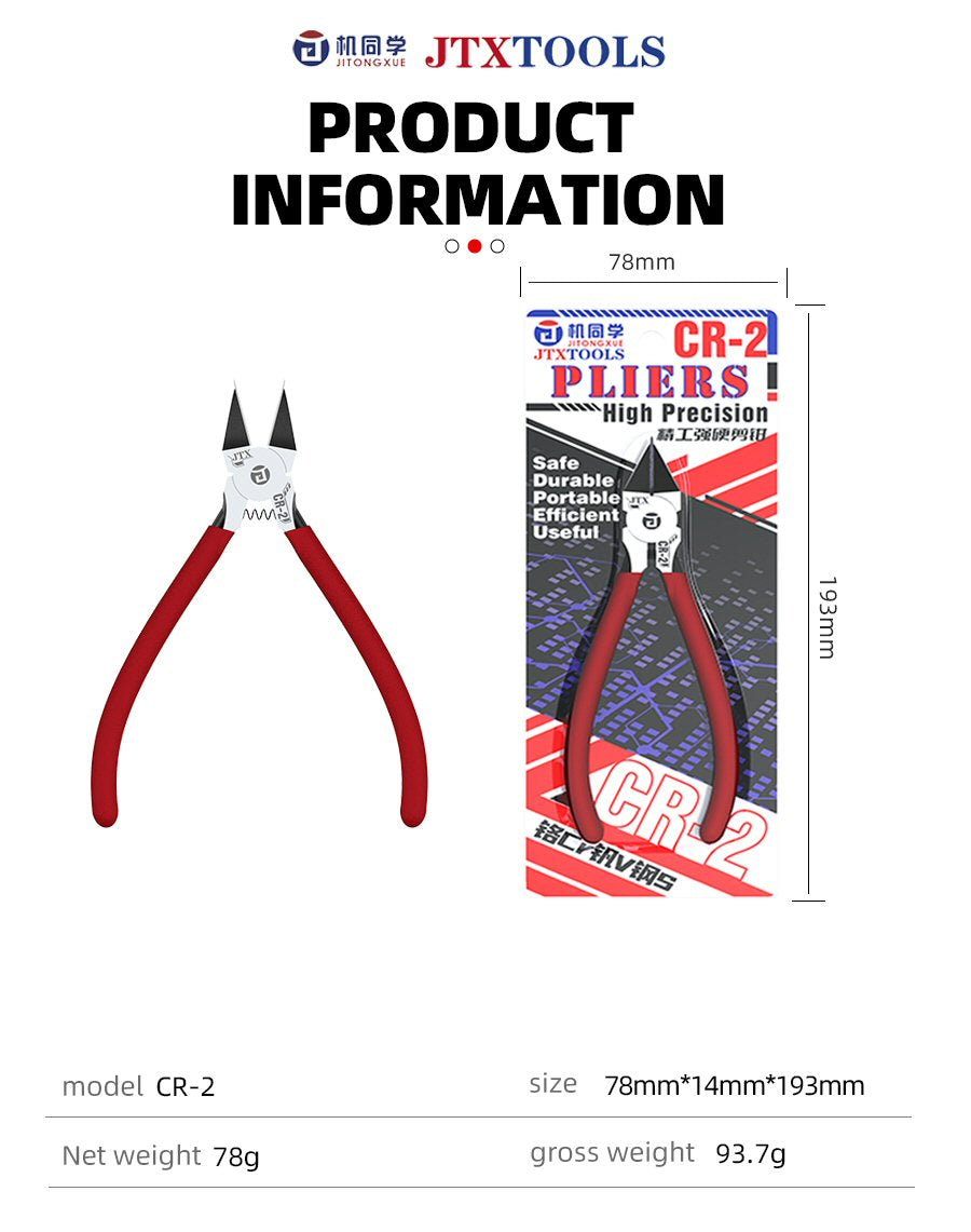 Precision Snips Cutting Pliers Vanadium Steel For Circuit Board Repair Snips FoneFunShop